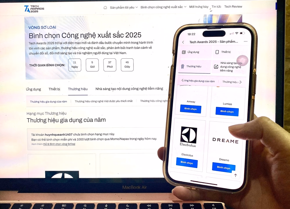 Tech Awards 2025 bình chọn